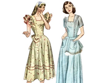 Vintage 1940s Simplicity Misses' House Coat and Robe Pattern 2266 // Size 16 (34" Bust)