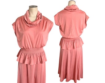 Vintage 1970s Misses' Trolley Car Blouse and Skirt Set // Size XS S 2 4 6