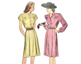 Vintage 1945 Simplicity Misses' Dress Pattern 1526 // Size 16 (34" Bust)