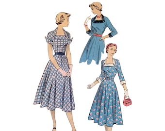 Vintage 1950s Advance Misses' Dress Pattern 5574 Size 15 (33" Bust)