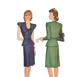 Vintage 1944 Einfachheit Misses &#39;Kleid Schnittmuster 1172 Größe 16 (34 &quot;Büste)
