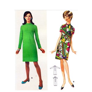Vintage 1960s Butterick Misses&#39; Dress Pattern by Jean Muir 4576 Size 14 (36&quot; Bust)