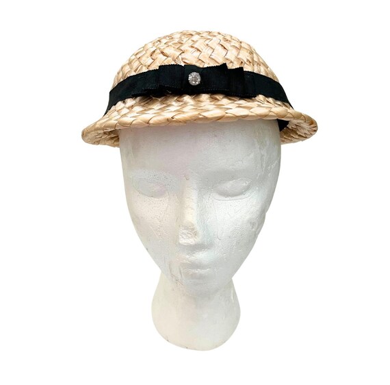 Women Vintage 1950s Woven Bucket Hat Ribbon Accents Small Benson Hats Bucket 1950s Vintage Hats for Women for sale | eBay main image 4