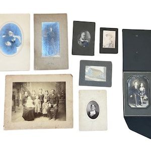 Antique Victorian Studio Portrait Matted Photographs 1800s Early 1900s // Various Sizes