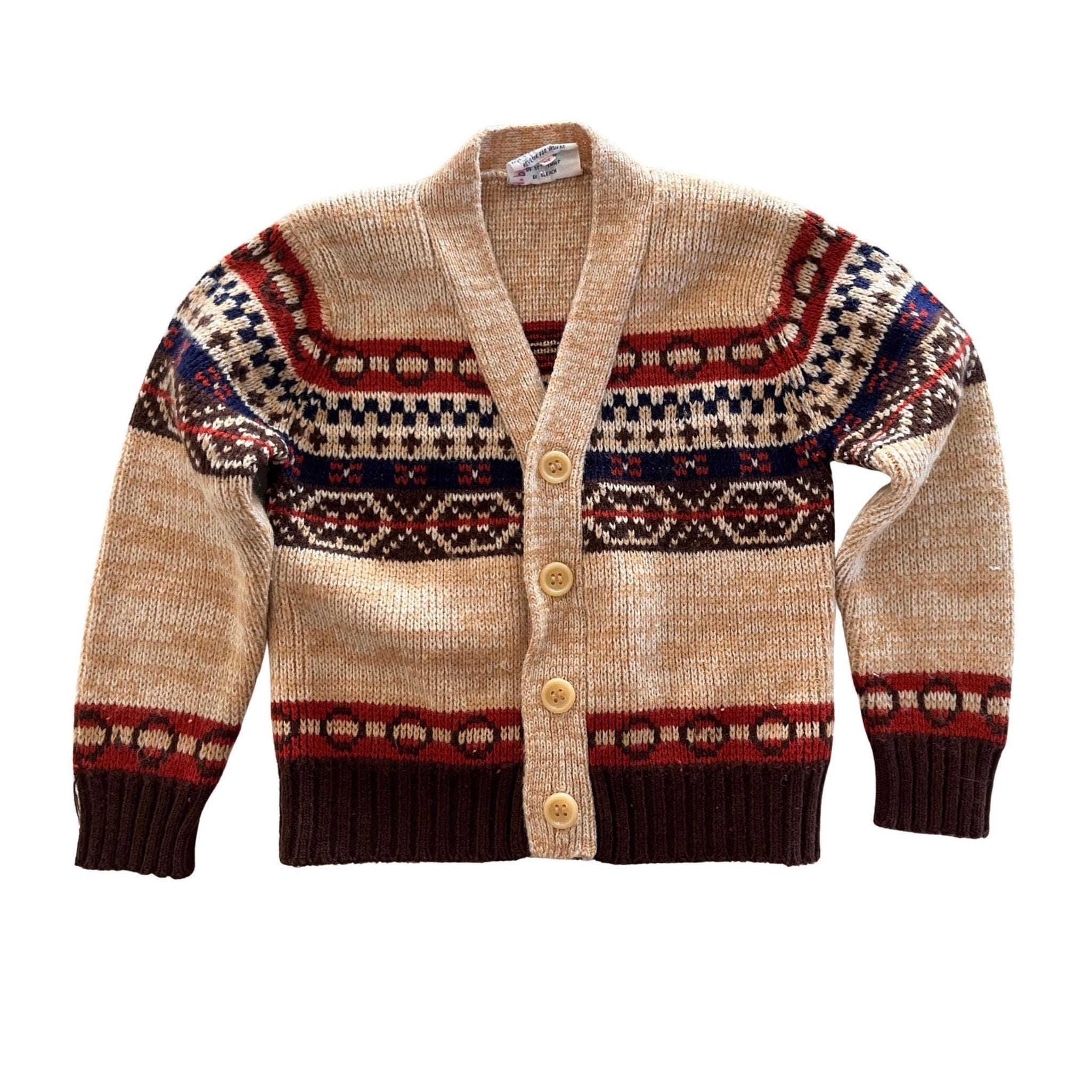 70s Acrylic Sweater - Etsy