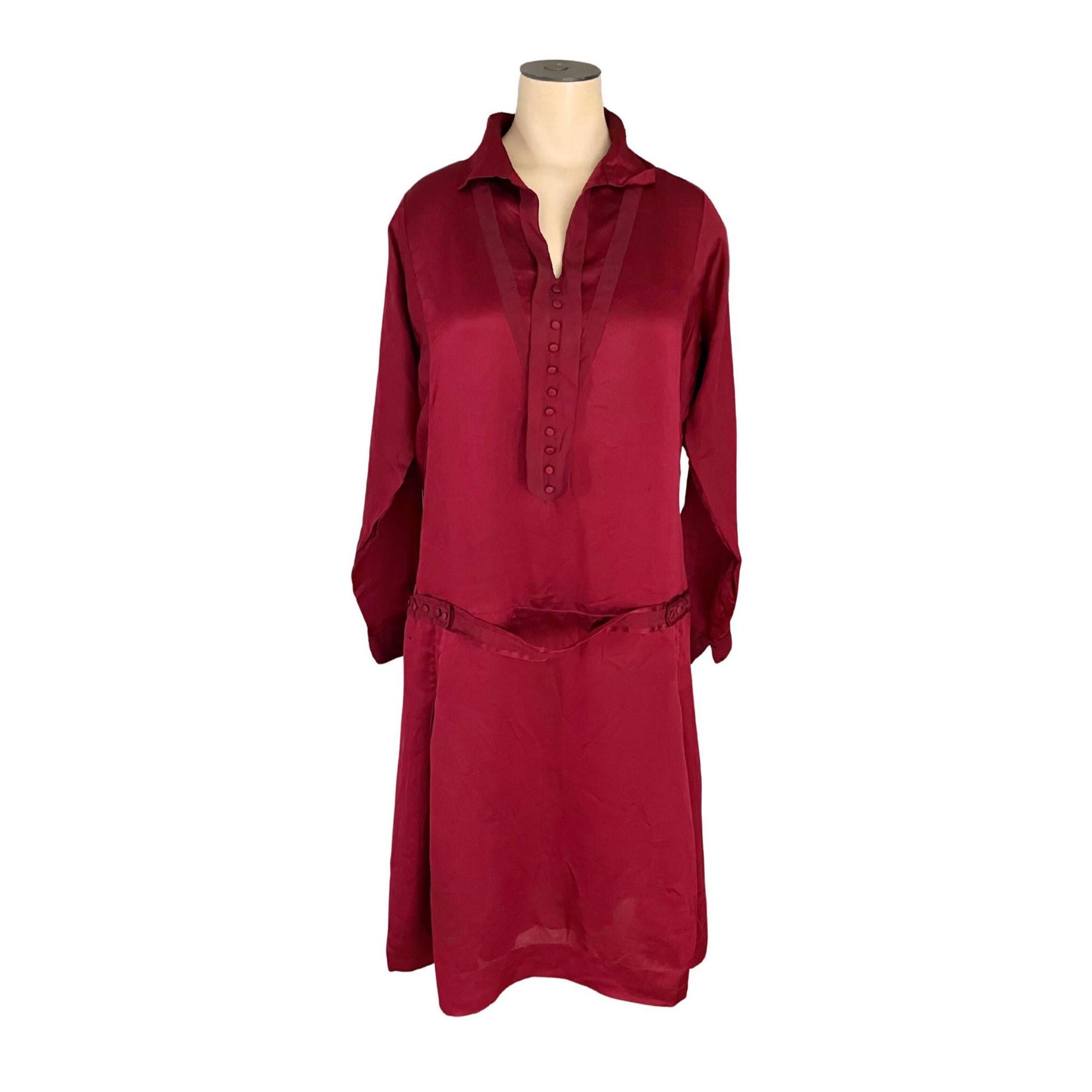 1920s Burgundy Dress - Etsy