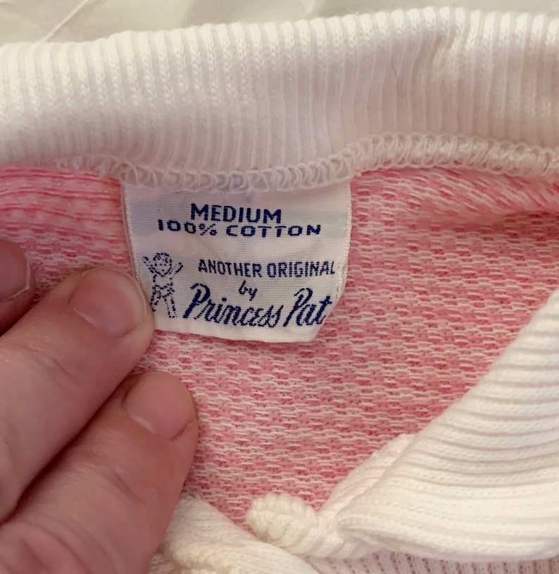Vintage 1950s 60s Princess Pat Infant Girl Knit Top and Diaper Cover Set 0-3 Months