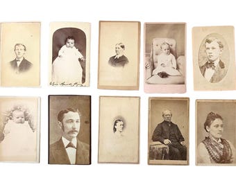 Antique Victorian Cabinet Card Photographs 1800s // Approx 4&quot; x 2.5&quot;