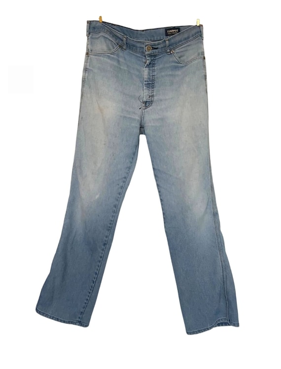 Vintage 1970s Farah Jeans Distressed to Perfectio… - image 2
