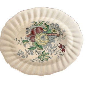 Vintage 1950s Royal Doulton Multi-Coloed &quot;Kirkwood&quot; Oval Oblong Platter