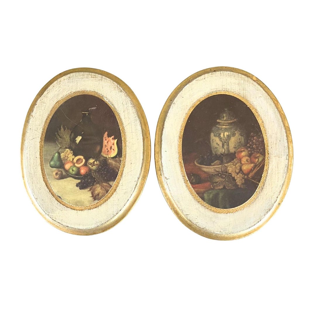 Vintage 1950s 60s Florentine Italian Wood Wall Hangings Plaques Set of ...