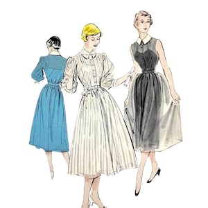 Vintage 1950 Butterick Misses&#39; Dress Pattern 5283 // Size 16 (34&quot; Bust)