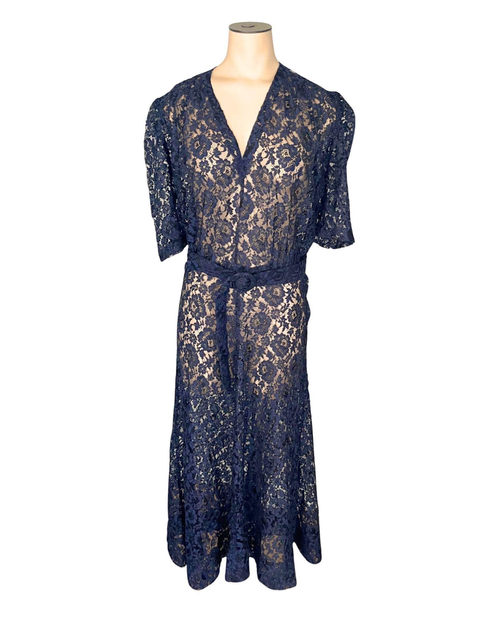 Blue 1920s Style Dress - Etsy