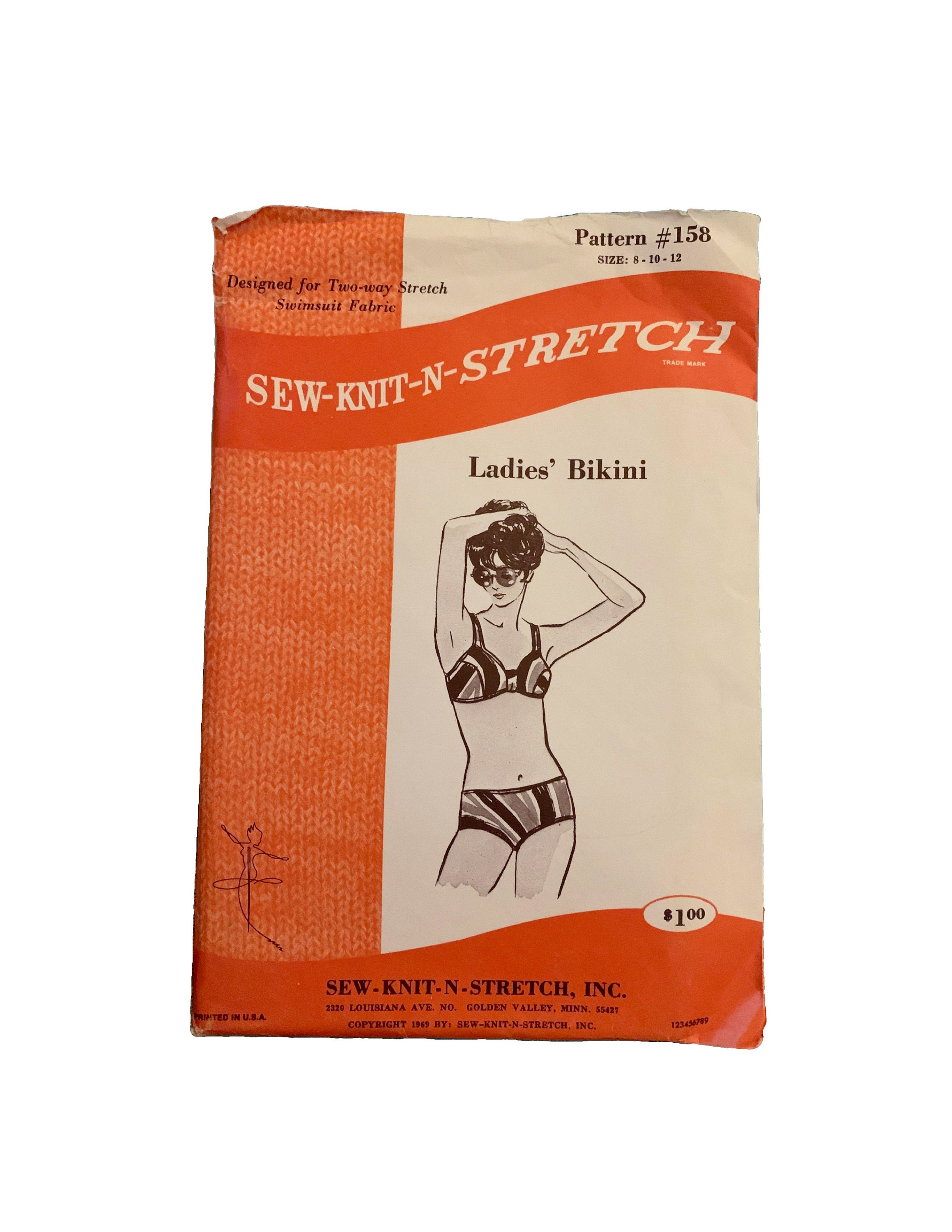 Swimsuit Pattern uncut 60s One Piece Swimsuit Retro Swimsuit vintage pattern MultiSize 8-12 Bust 31 12-34 Cosplay Sew Knit N Stretch 159