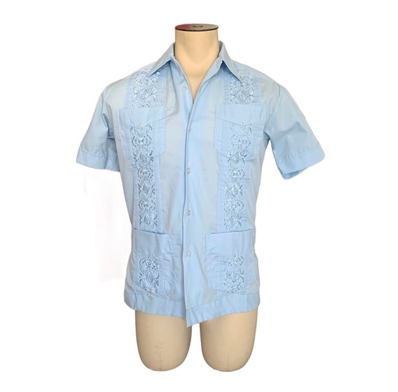 Vintage 1960s Sutton Place Men's Light Blue Retro… - image 1