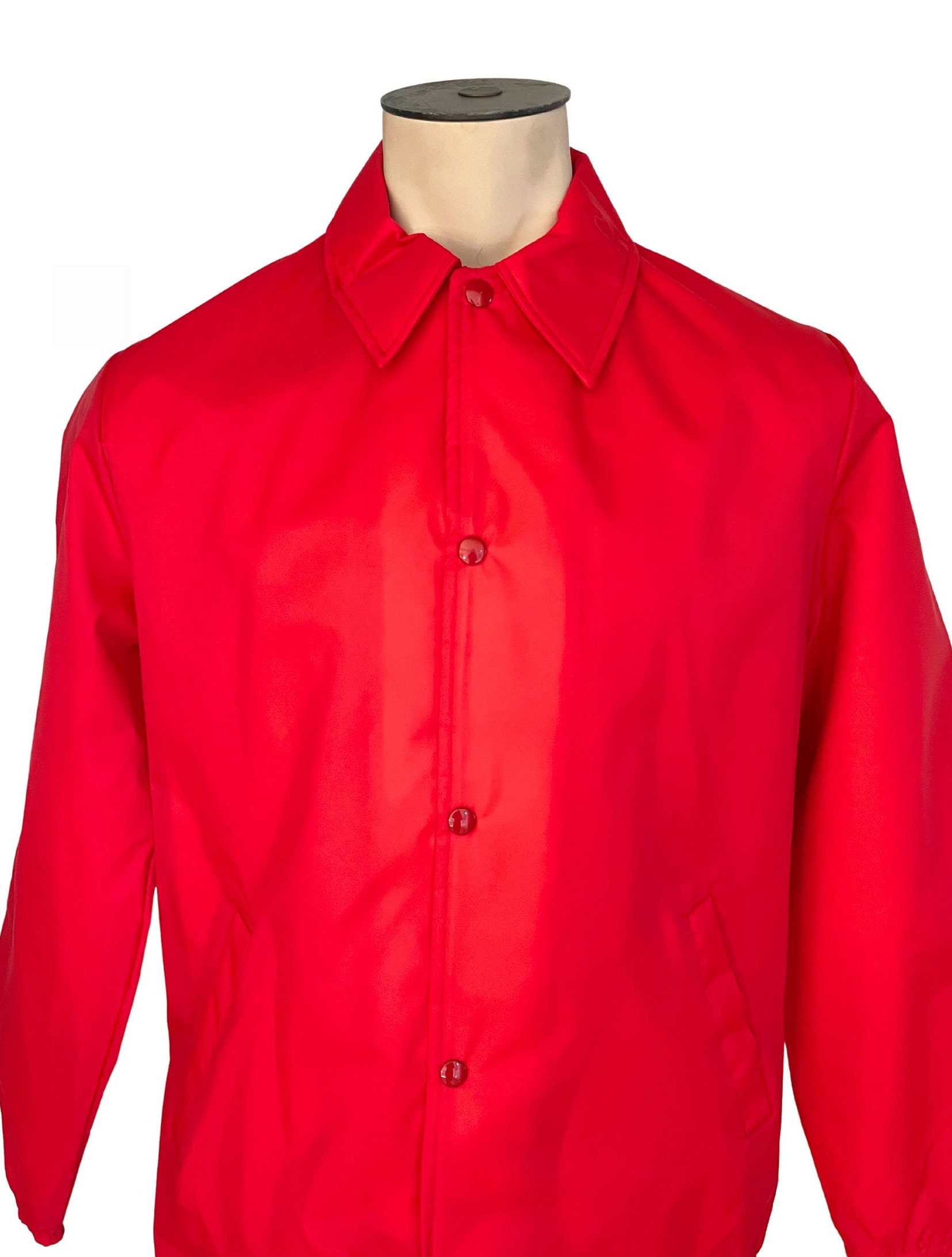 Vintage UNWORN 1960s 70s David Peyser Warm up Jacket Red // Size