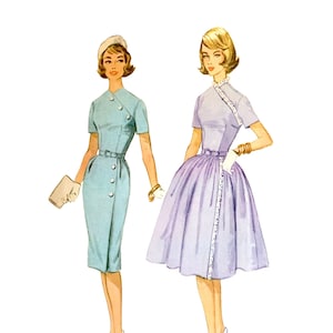 Vintage UNCUT 1960 McCall&#39;s Misses&#39; Dress Pattern 5696 Size 14 (34&quot; Bust)