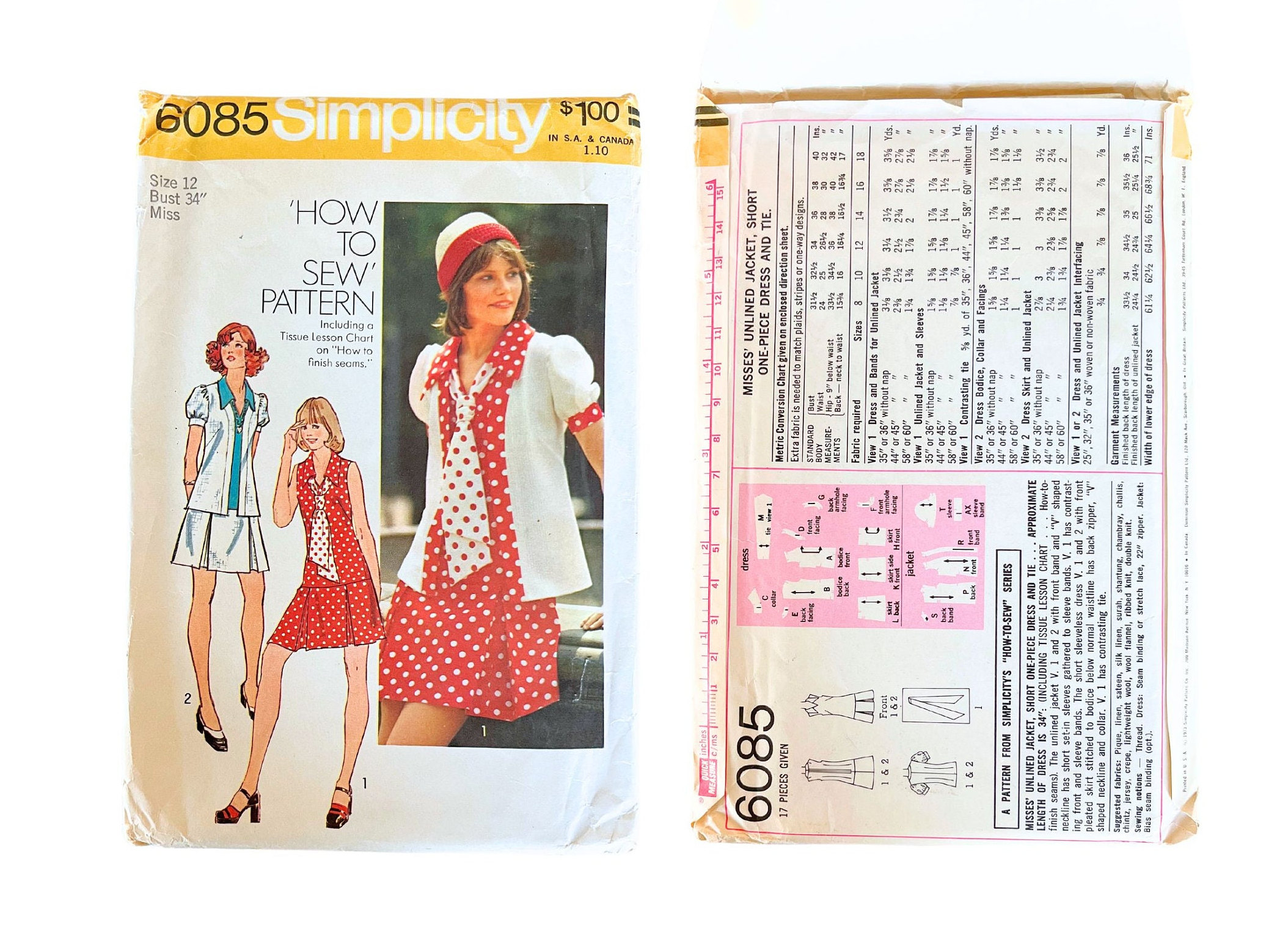 ヴィンテージ 未カット 1960 年代～ 70 年代のミセス向け裁縫