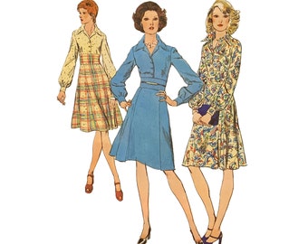 Vintage UNCUT 1973 Simplicity Misses' Dress Pattern 5906 Size 10