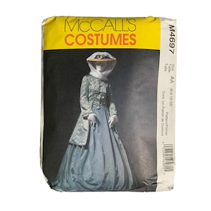 UNCUT McCall&#39;s Misses&#39; Civil War Era Coat Skirt Shawl Costume M4697 Size 6 8 10 12