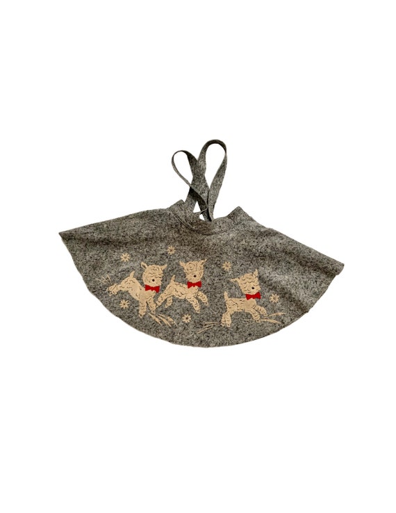 Vintage 1950s Toddler Girl Gray Suspender Circle P