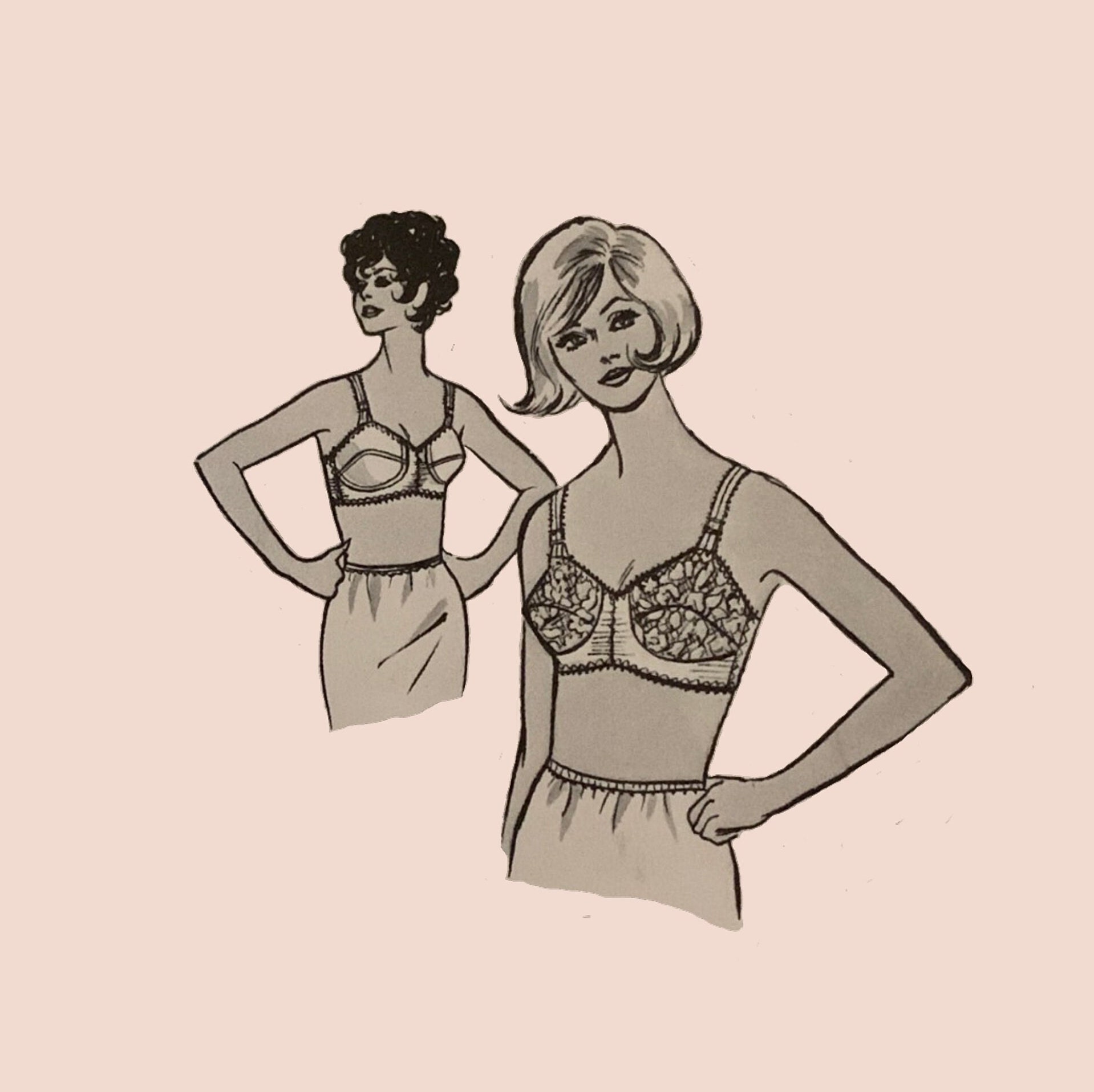 Bullet bra pattern, Pin up girl bra pattern, 1950s pattern - Inspire Uplift