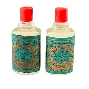 Par de botellas de muestra vintage de la década de 1970 de 4711 Eau de Cologne Mäurer & Wirtz 0.3 fl oz // SIN USAR