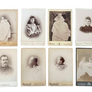 Antique Victorian Studio Portrait Photographs 1800s // Approx 6.5&quot; x 4.25&quot;