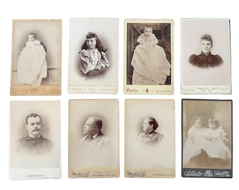 Antique Victorian Studio Portrait Photographs 1800s // Approx 6.5&quot; x 4.25&quot;