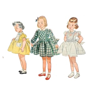 Vintage 1949 Simplicity Girls&#39; Dress Pattern 3118 // Size 5