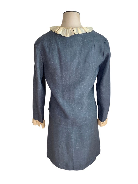 Vintage 1960s Misses' Hovland Swanson Grey Linen … - image 6