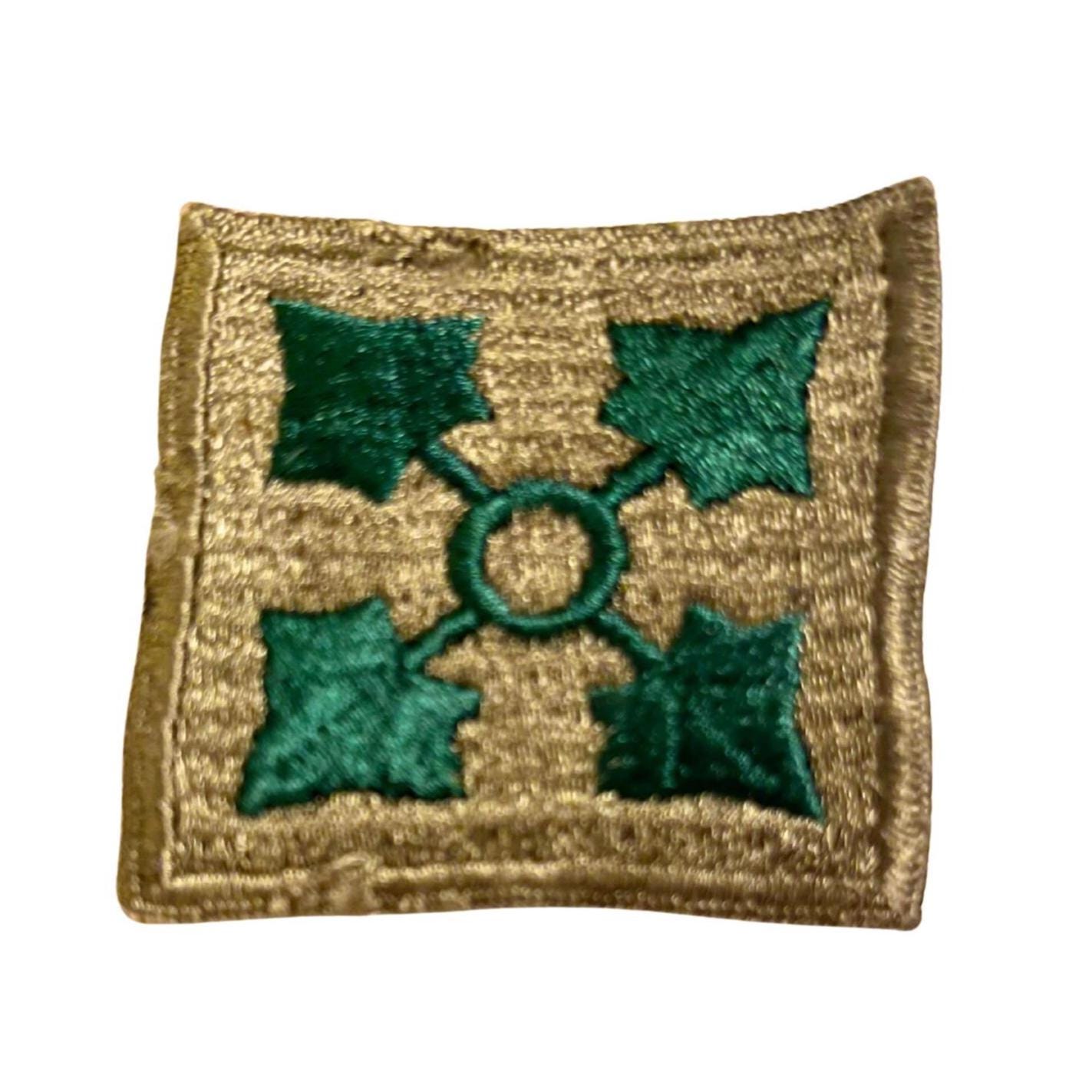 Vintage 1940s Original WWII US Army 4th Infantry Division Shoulder