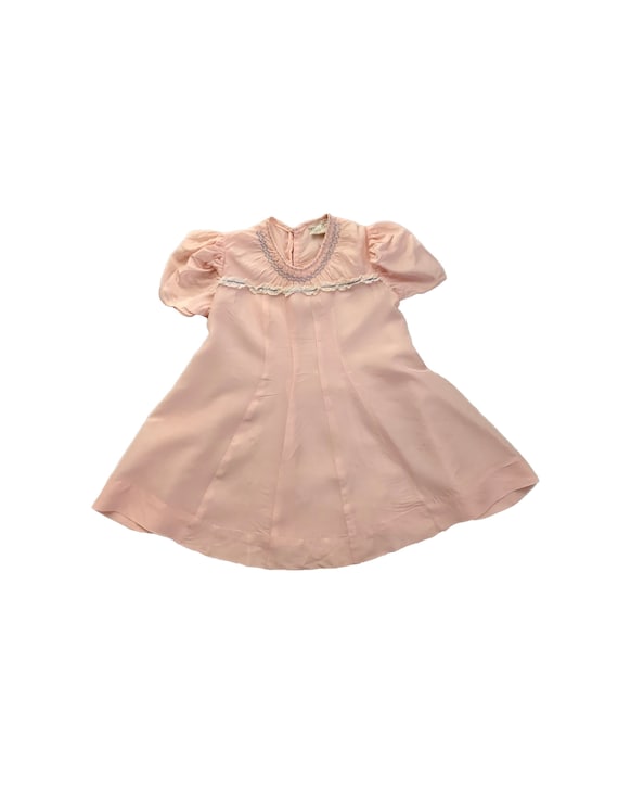 Vintage 1930s 40s Toddler Girl's Little Star Pink
