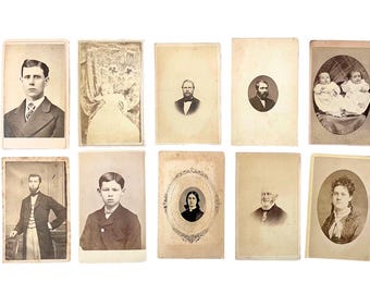 Antique Victorian Cabinet Card Photographs 1800s // Approx 4&quot; x 2.5&quot;