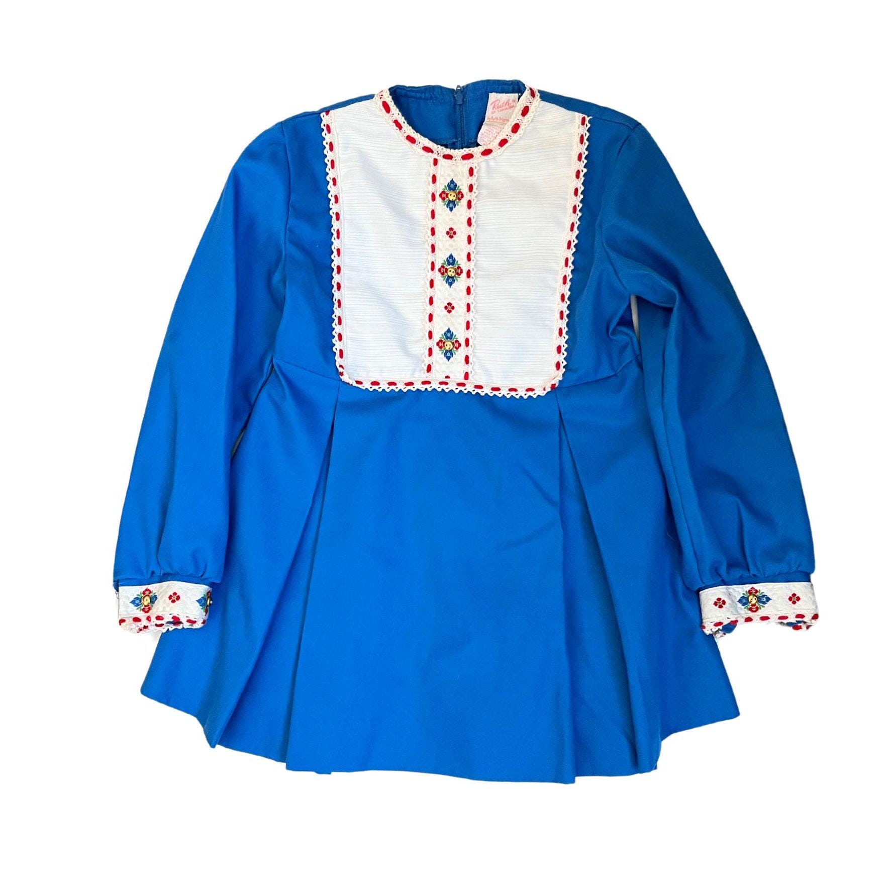 Vintage 1960s Ruth of Carolina by Ruth Originals Little Girls' Blue and  White Dress // 5 5T - Etsy