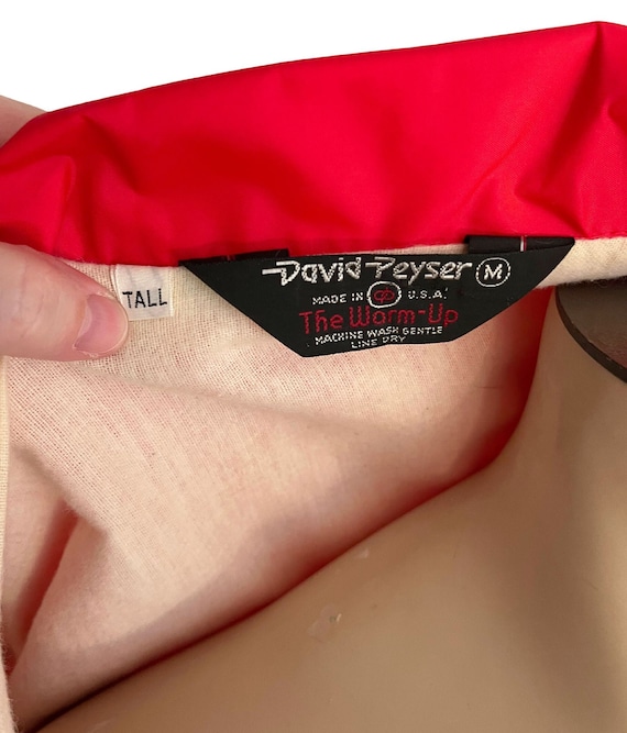 Vintage UNWORN 1960s 70s David Peyser Warm up Jacket Red // Size