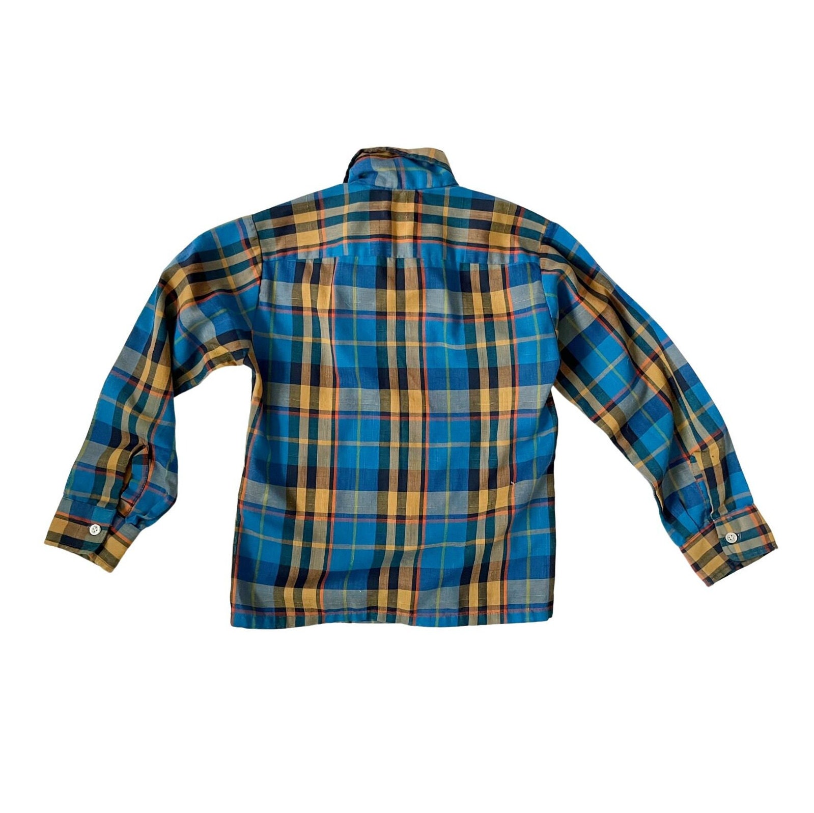 Vintage 1960s Boys' Penney's Towncraft Penn-prest Plaid Vintage 1960s Boys' Penney's Towncraft Penn-prest Plaid