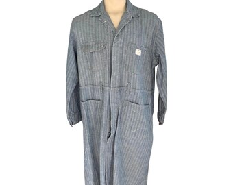 Vintage 1960s 70s Lee Union-alls Denim Coveralls // Size 40
