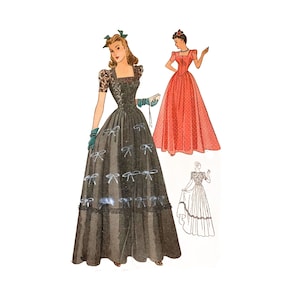 1942 evening dresses Nettie Rosenstein's 1942 evening dress design