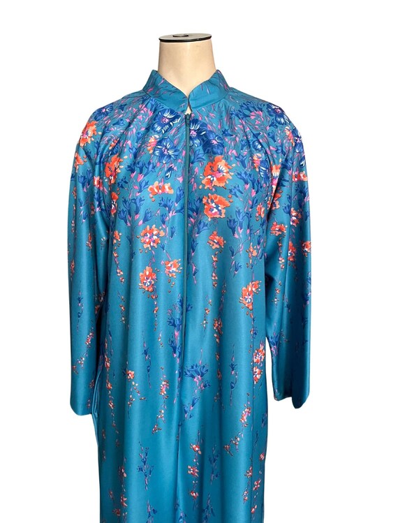 Vintage 1970s 80s Misses' Mandarin Collar Nightgo… - image 4