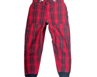 Vintage 50s LL Bean Wool Hunting Pants: Adirondack Plaid, Size