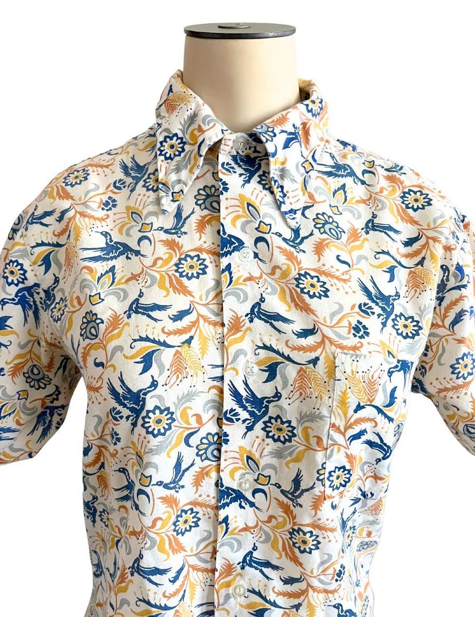 Vintage 1960s 70s Montgomery Ward Short Sleeve Shirt // Boys 16