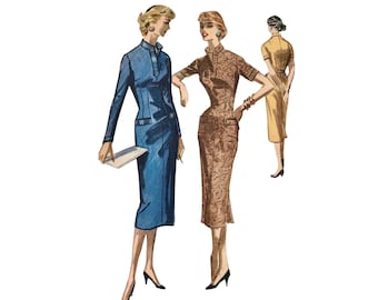 Vintage UNCUT 1955 McCall's Misses' Dress Pattern 3463 Size 14 (32" Bust)