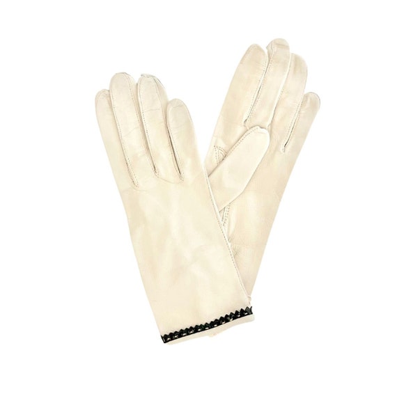 Vintage 1950s 60s Kay Fuchs Kay Gloves Ladies' Wh… - image 1