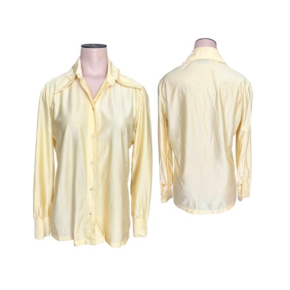 トップス SHEER FLAT COLLAR BLOUSE light yellow トップス SHEER FLAT COLLAR BLOUSE light yellow