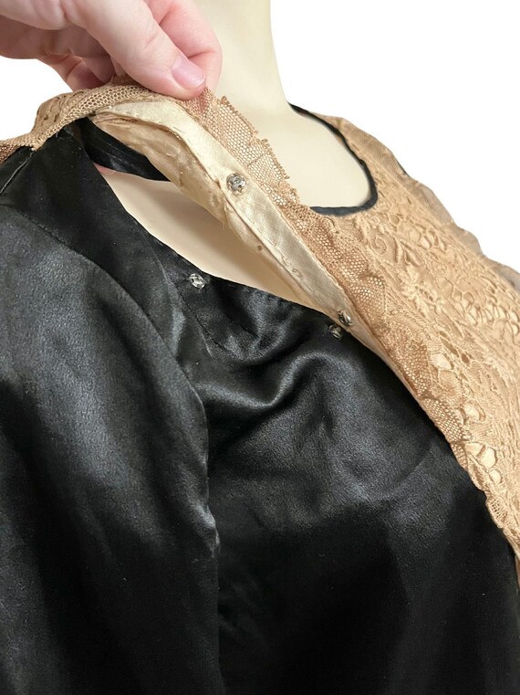 Vintage Antique 1920s Black Velvet Flapper Art De… - image 7