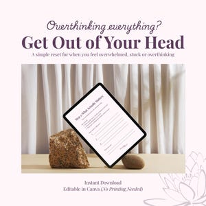 Werkboek 'Overdenken Reset' voor vrouwen – Bewerkbaar Canva-dagboek, digitale download