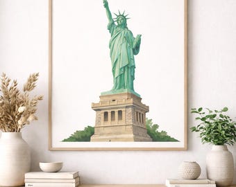 Minimal Freiheitsstatue – New York Modern Wall Art