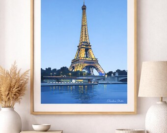 Eiffelturm Minimal Poster | Paris Wandkunst | Moderne Stadt Poster | Reise Dekor | Digitaler Download