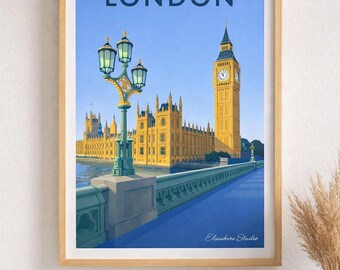 Big Ben, London – Minimal Kunstdruck